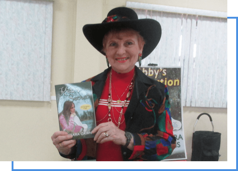 Barbara Posing With Kate's Secret Book