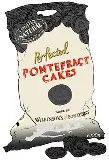 Pontefract cakes packet with a white color background